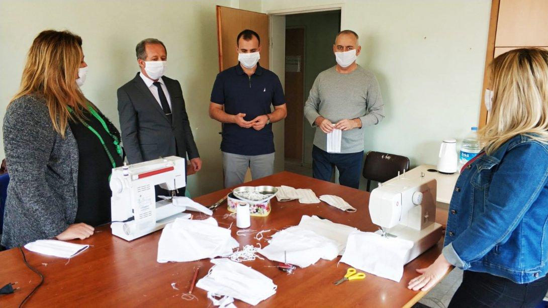 İlçemiz Halk Eğitimi Merkezi Müdürlüğü Bünyesinde Koruyucu Maske Üretimine Başlandı.