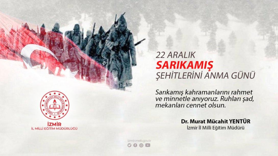 İl Milli Eğitim Müdürümüz Dr. Murat Mücahit YENTÜR' ün Mesajı