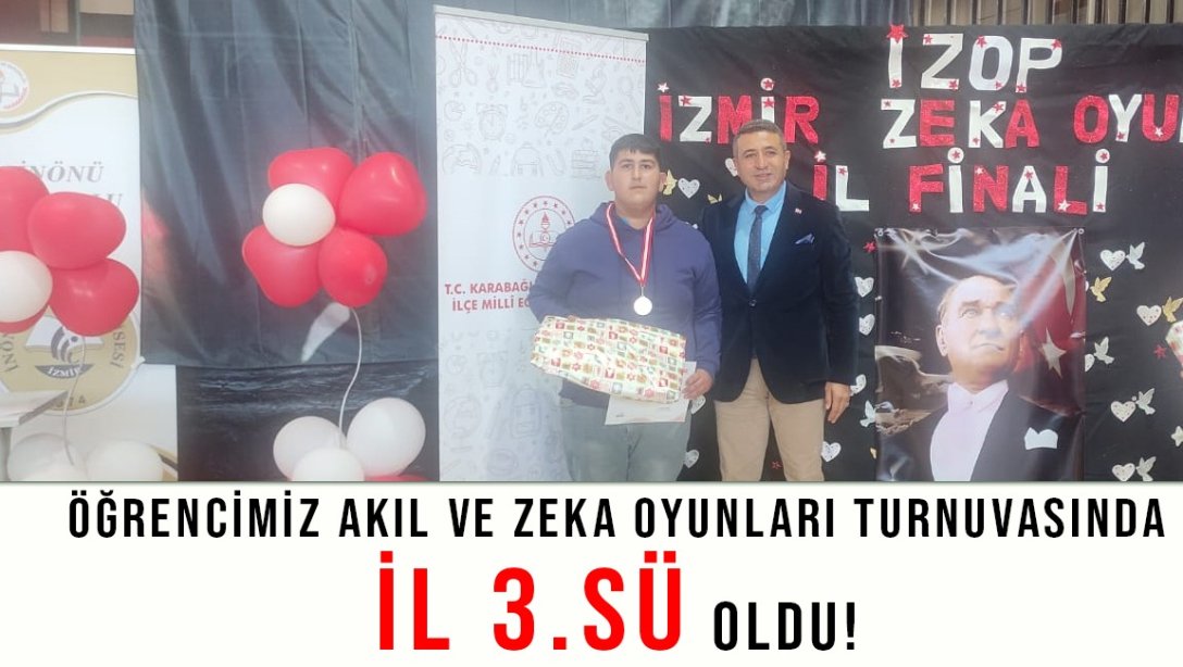 Cumhuriyetimizin 100. yılı Kapsamında Düzenlenen İzmir Akıl ve Zeka Oyunları (İZOP) Turnuvası İl Finali Yapıldı.